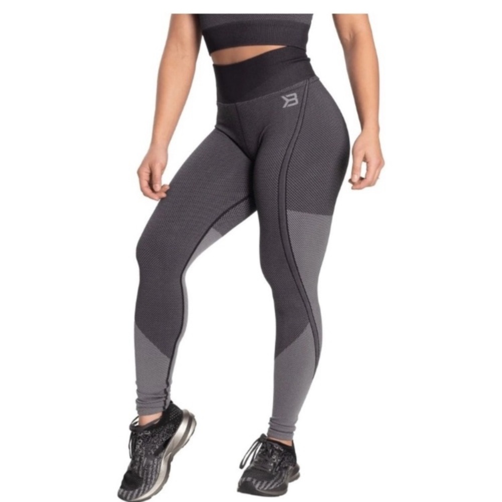 Better Bodies Roxy Seamless Leggings Stretch Knit Grey Size Medium
